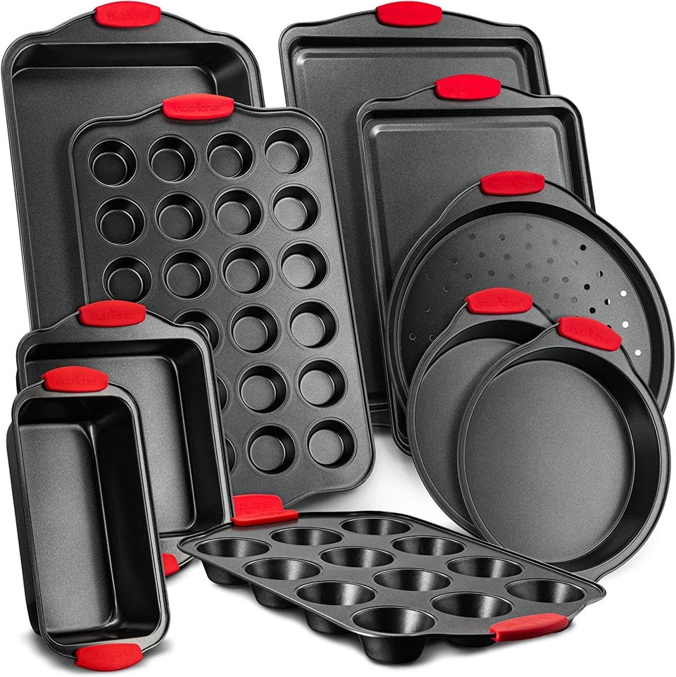 8-Piece Nonstick Stackable Bakeware Set Baking Tray Set W/ Non-Stick  Coating (Gray) - AliExpress