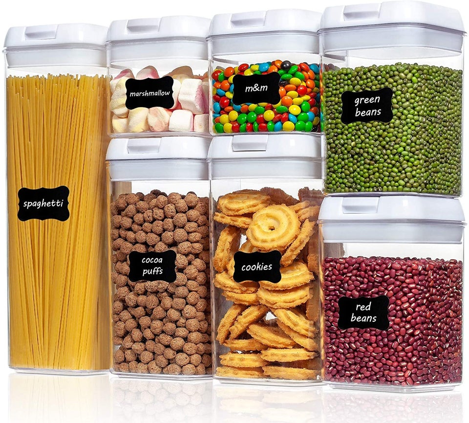 A seven-piece storage container set