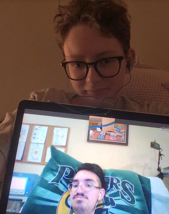 A selfie the author took while video chatting with Gabe in October 2018.