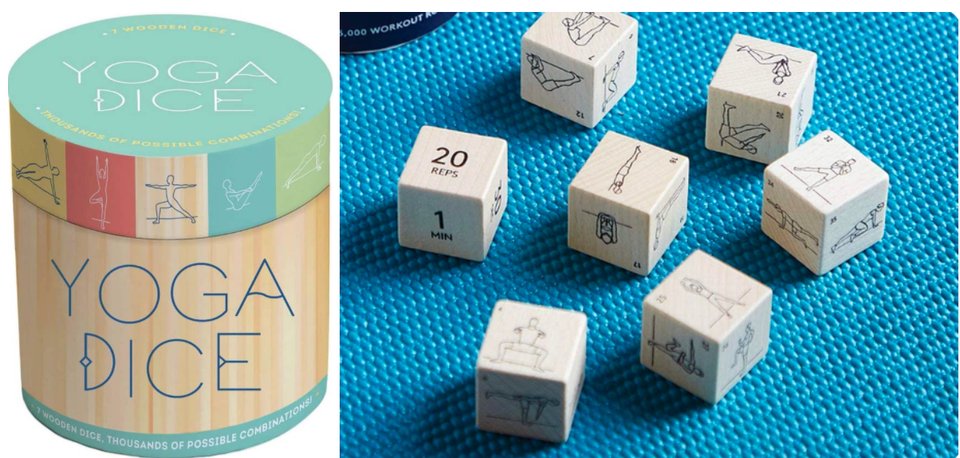 8-pc Wood Yoga Dice Set - Creative Yoga Accessories and Fun Yoga Gifts for  Women - Wooden Workout Dice & Fitness Dice to Create Yoga Flows in Seconds