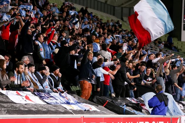 En Australie, des milliers de tests après un cas de Covid dans un stade de Melbourne (Les supporters de Melbourne City pendant le match de la Hyundai A-League entre Melbourne City FC et Central Coast Mariners le 22 mai. Photo par Speed Media/Icon Sportswire via Getty Images)