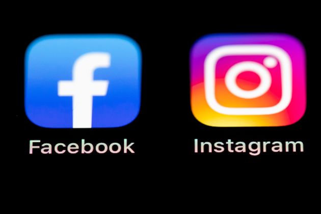 Les logos de Facebook (à gauche) et d'Instagram (à droite).