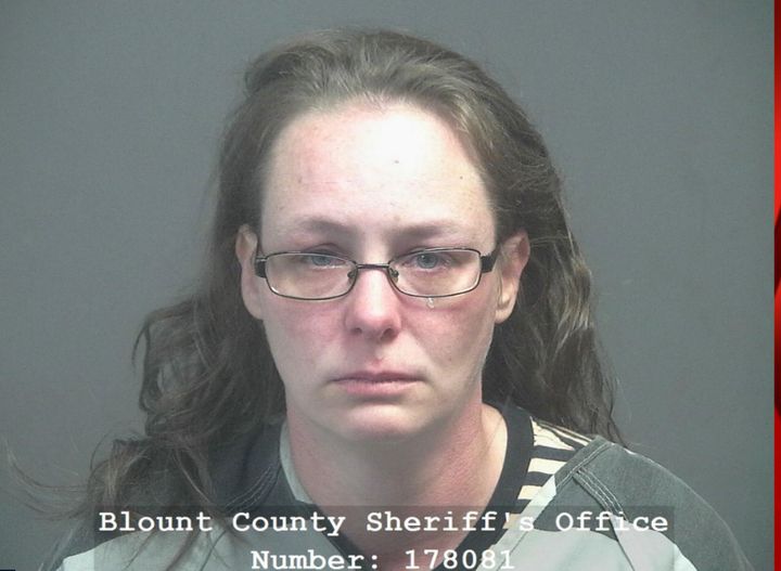 Virginia C. Brown was arrested Monday after she drove her car through a vaccination site.