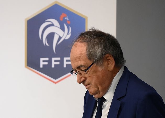 Le président de la Fédération française de football Noël Le Graët (ici le 13 mars 2021, à Paris) a regretté le recours à un morceau de musique pour accompagner la divulgation de la liste des Bleus 