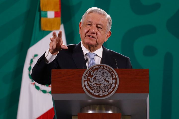 El presidente de México, Andrés Manuel López Obrador, en una rueda de prensa en ciudad de México. 