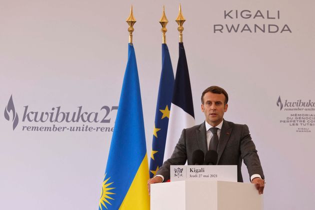 Emmanuel Macron en visite officielle au Rwanda, le 27 mai 2021