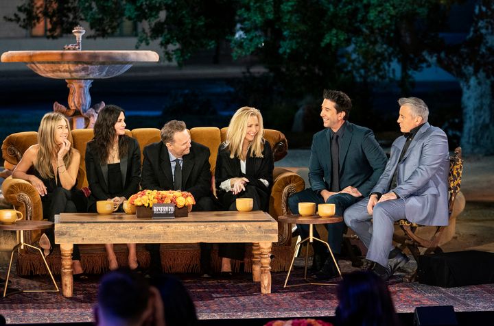 The cast of Friends during the reunion 