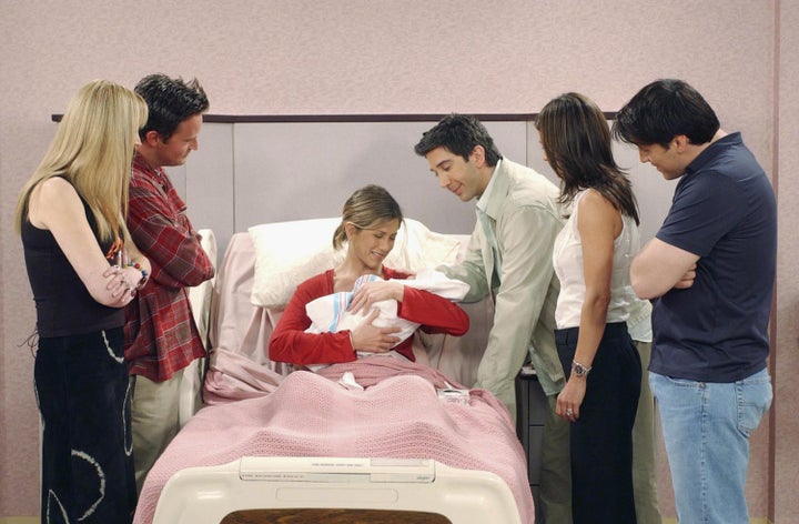 An image from the episode "The One Where Rachel Has A Baby: Part 2," which aired on May 16, 2002. 