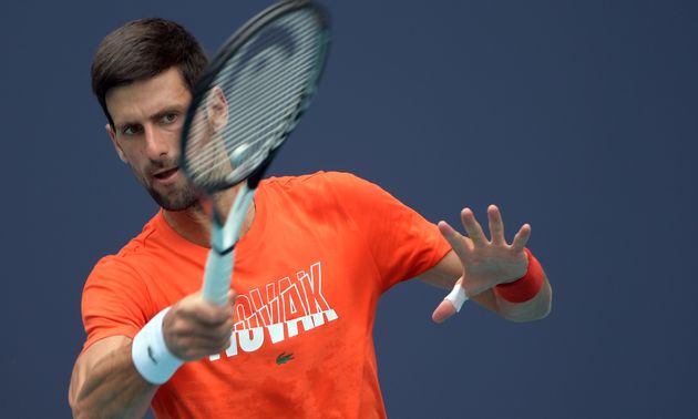 Novak Djokovic (ici à l'Open Tennis de Miamio en mars 2019) n'est pas sûr de participer au JO de Tokyo sans public