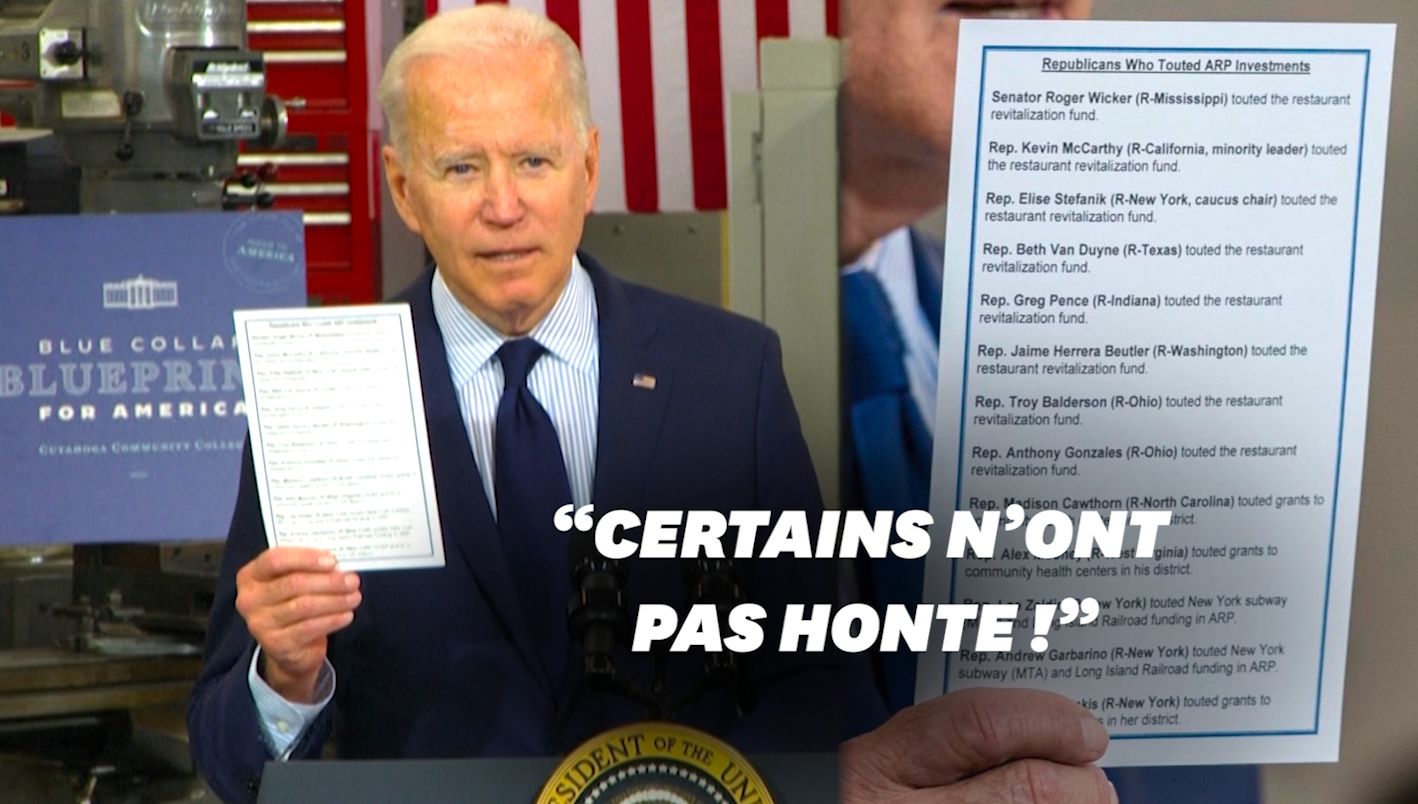 En plein discours, Biden sort une liste embarrassante pour ces républicains