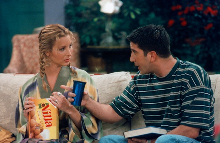 Lisa Kudrow as Phoebe Buffay with David Schwimmer as Ross Geller