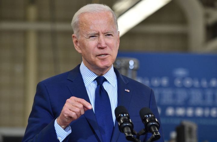 Biden speaks on the economy at Cuyahoga Community College Manufacturing Technology Center, on May 27, 2021, in Cleveland, Ohio.