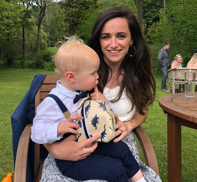 Kay Barnes and her son. 