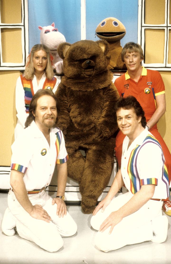 The trio – seen with Geoffrey Hayes – were part of the Rainbow cast together between 1980 and 1989