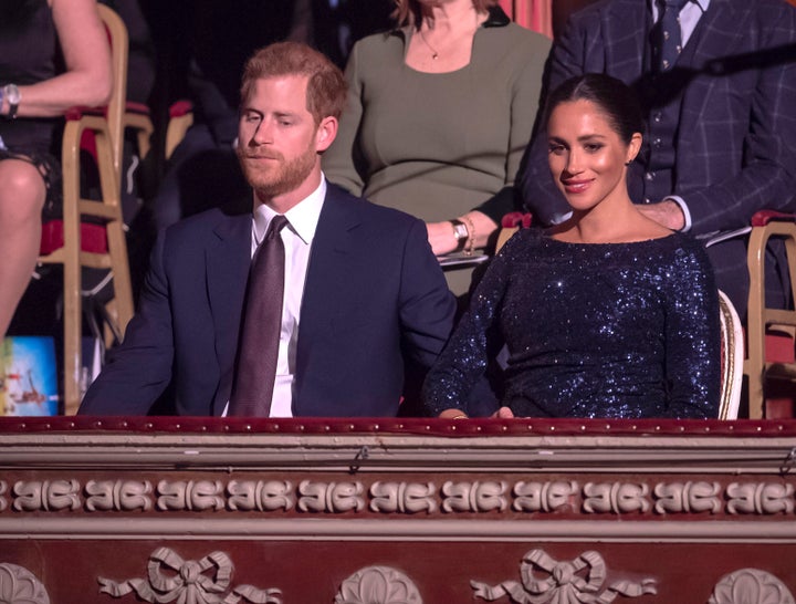 The Duke and Duchess of Sussex pictured at the Cirque du Soleil premiere of "Totem" at the Royal Albert Hall on Jan. 16, 2019, in London. Before the event, Meghan told Harry that she was experiencing suicidal ideation.