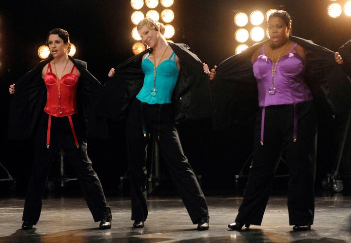 Lea Michele, Heather Morris and Amber Riley in "Glee."
