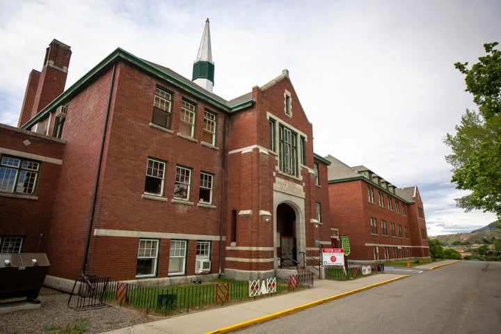 The former Kamloops Indian Residential School is seen on Tk'emlups te Secwépemc First Nation in Kamloops, British Colu