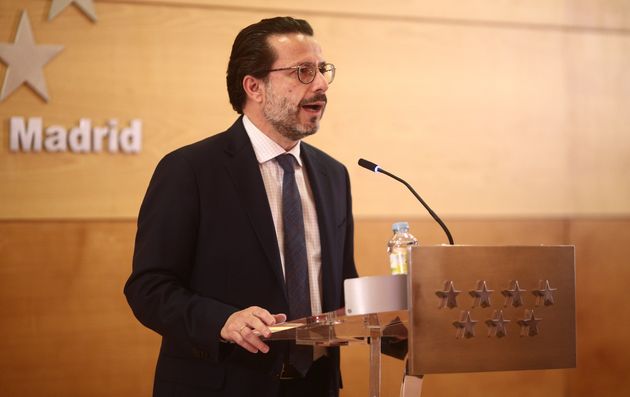 El consejero de Hacienda de la Comunidad de Madrid,Javier Fernández-Lasquetty durante una conferencia...