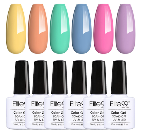 Esmaltes de uñas en color pastel