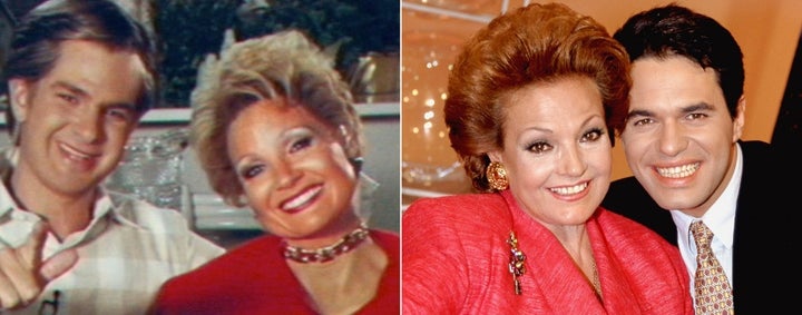 Una imagen de 'Los ojos de Tammy Faye' y Carmen Sevilla junto a Agustín Bravo.