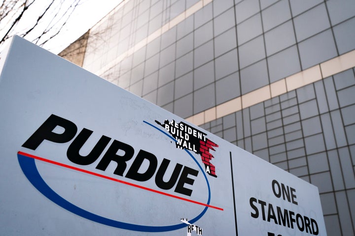 Purdue Pharma's headquarters is seen in downtown Stamford in 2019. The company filed for Chapter 11 protection in 2019 while facing a barrage of lawsuits over its opioid painkillers.