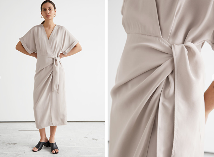 Fold-up sleeve midi wrap dress from & Other Stories, $119.