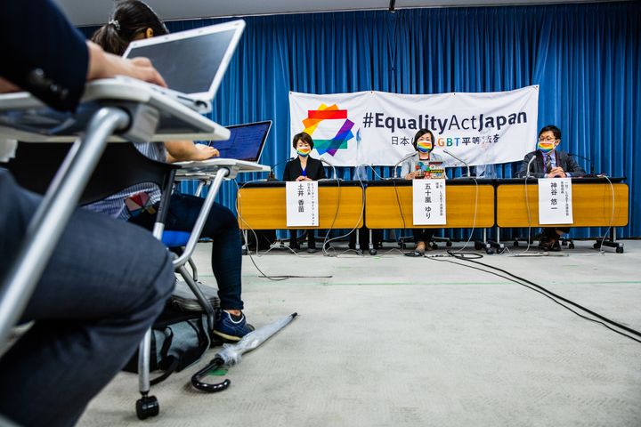 文科省で記者会見を開いたEquality Act Japan