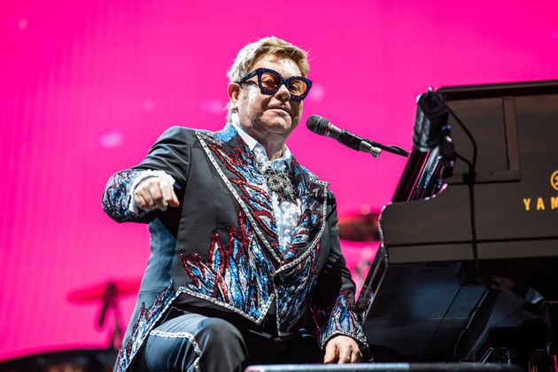 Elton John performing live in 2017