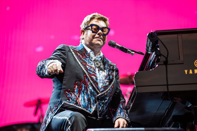 Elton John performing live in 2017