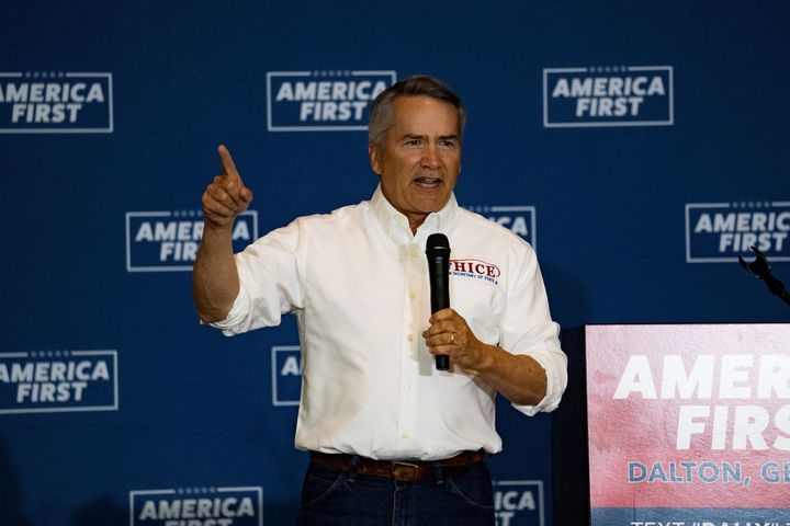 Rep. Jody Hice (R), who backed efforts to overturn the election in 2020, is running for secretary of state in Georgia, a position that would make him the state's top election official. 