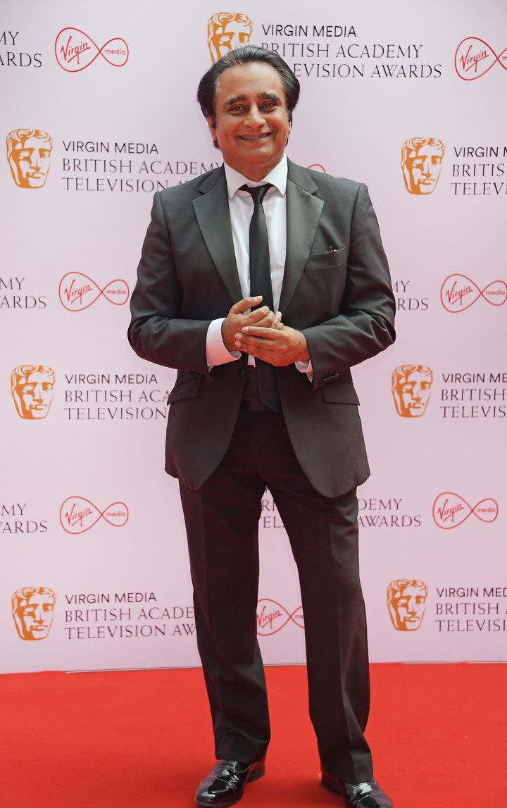 LONDON, ENGLAND - JUNE 06: Sanjeev Bhaskar arrives at the Virgin Media British Academy Television Awards 2021 at Television Centre on June 6, 2021 in London, England. (Photo by David M. Benett/Dave Benett/Getty Images)