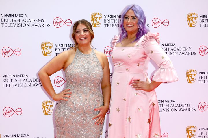 LONDON, ENGLAND - JUNE 06: Ellie Warner and Izzie Warner attend the Virgin Media British Academy Television Awards 2021 at Television Centre on June 06, 2021 in London, England. (Photo by Tim P. Whitby/Getty Images)
