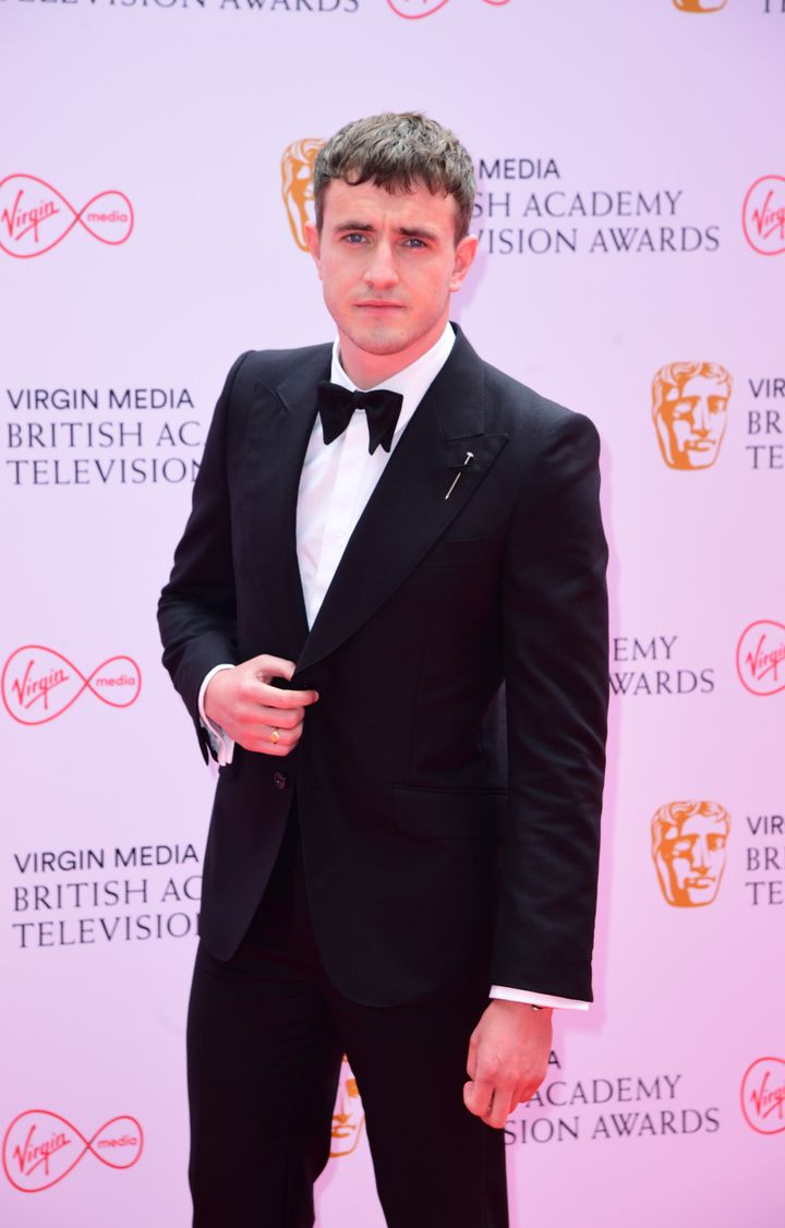 Paul Mescal arrives for the Virgin Media BAFTA TV awards at the TV Centre, Wood Lane, London. Picture date: Sunday June 6, 2021. (Photo by Ian West/PA Images via Getty Images)