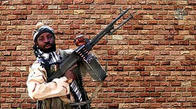 Abubakar Shekau dans une vidéo datant du 15 janvier 2018 (Photo by Handout / BOKO HARAM / AFP)