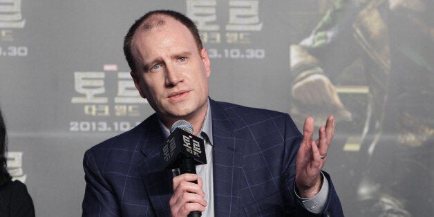 SEOUL, SOUTH KOREA - OCTOBER 14: President of Production at Marvel Studios Kevin Feige attends the 'Thor: The Dark World' press conference at Conrad Hotel on October 14, 2013 in Seoul, South Korea. Kevin Feige is visiting with actor Tom Hiddleston South Korea to promote their recent film 'Thor: The Dark World' which will be released in South Korea on October 30. (Photo by Chung Sung-Jun/Getty Images)