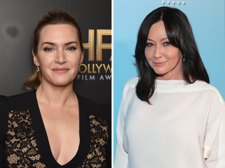 Las actrices Kate Winslet y Shannen Doherty, quienes recientemente han protagonizado alegatos en favor de las mujeres reales.