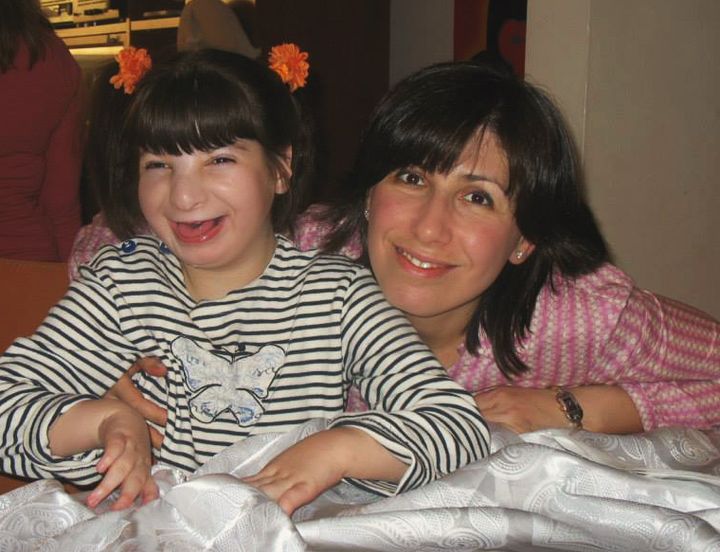 The author with her daughter Emma on her 10th birthday.