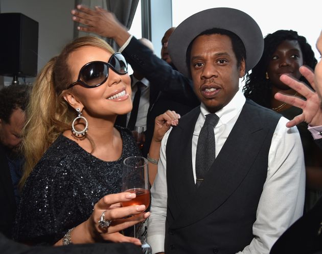 Mariah Carey and Jay-Z attend a Roc Nation event together in 2018.