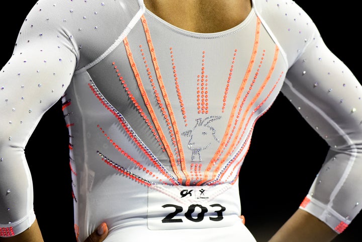 The goat emblem has become a mainstay of Simone Biles' competition leotards.