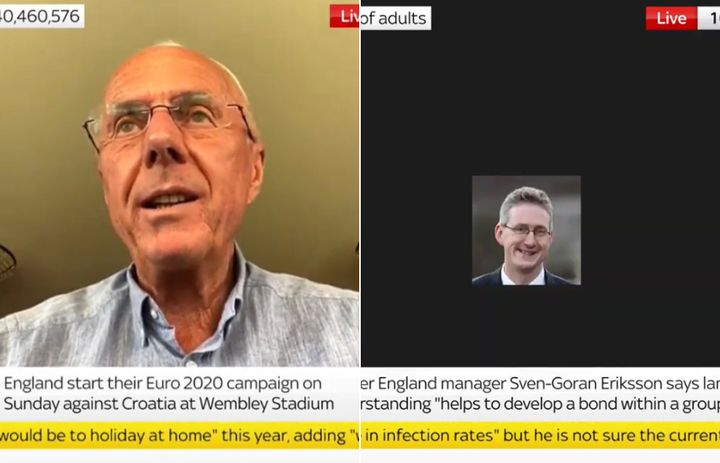 Sven-Goran Eriksson makes an appearance on Sky News (and so does Lembit Opik)