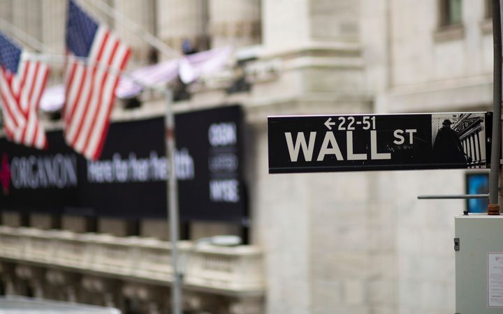 Fachada del edificio de la Bolsa estadounidense, en Wall Street
