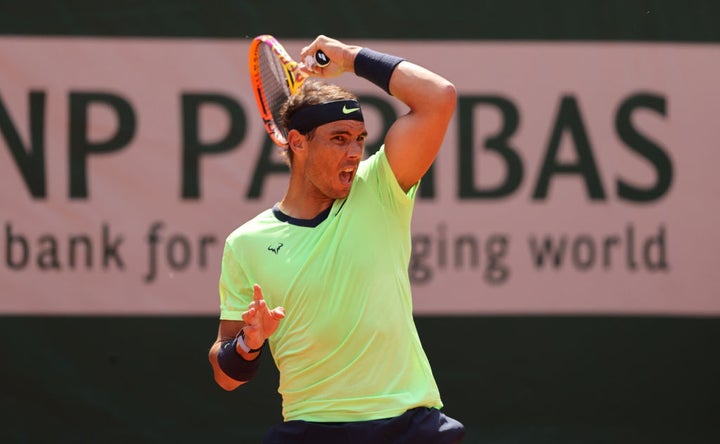 Nadal, en plena acción