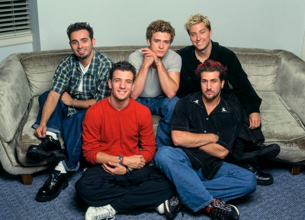 Chris Kirkpatrick (top left) with his 'N Sync bandmates