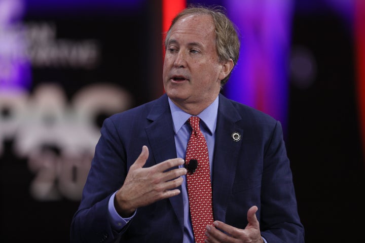 Ken Paxton, Texas Attorney General, speaks during a panel discussion about the Devaluing of American Citizenship during the C