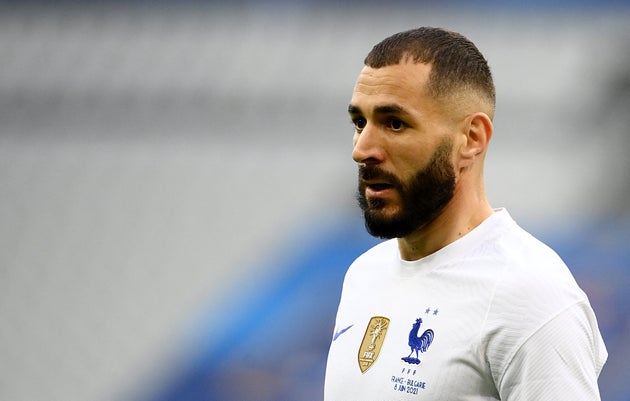 Karim Benzema gegen Bulgarien am 8. Juni 2021 im Stade de France in