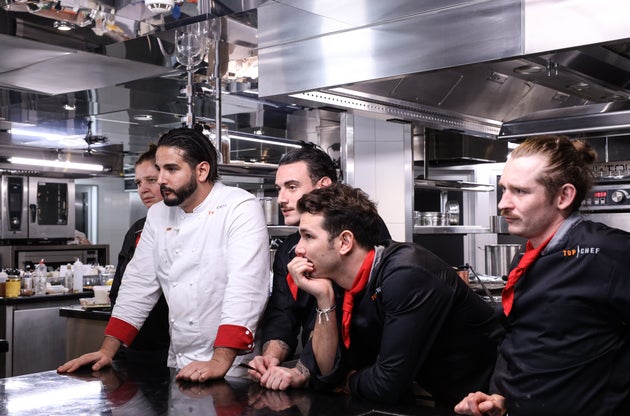 Chloé, Mohamed, Arnaud, Pierre et Thomas pendant la finale de