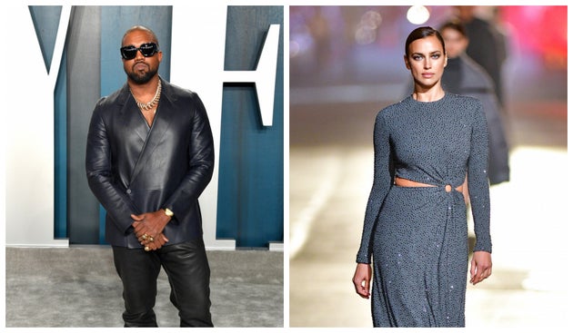 A gauche : le rappeur Kanye West lors de la