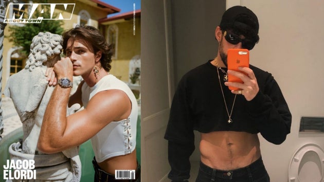 Jacob Elordi (à gauche), Bad Bunny (à droite).