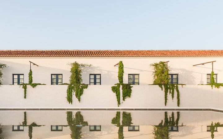 Patio del hotel São Lourenço do Barrocal.