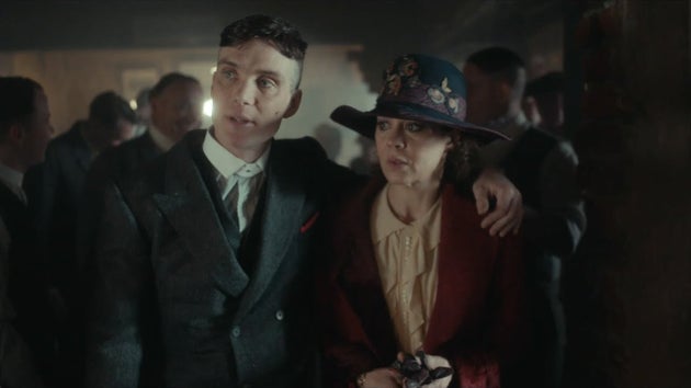 Cillian Murphy and Helen McCrory in character in Peaky Blinders